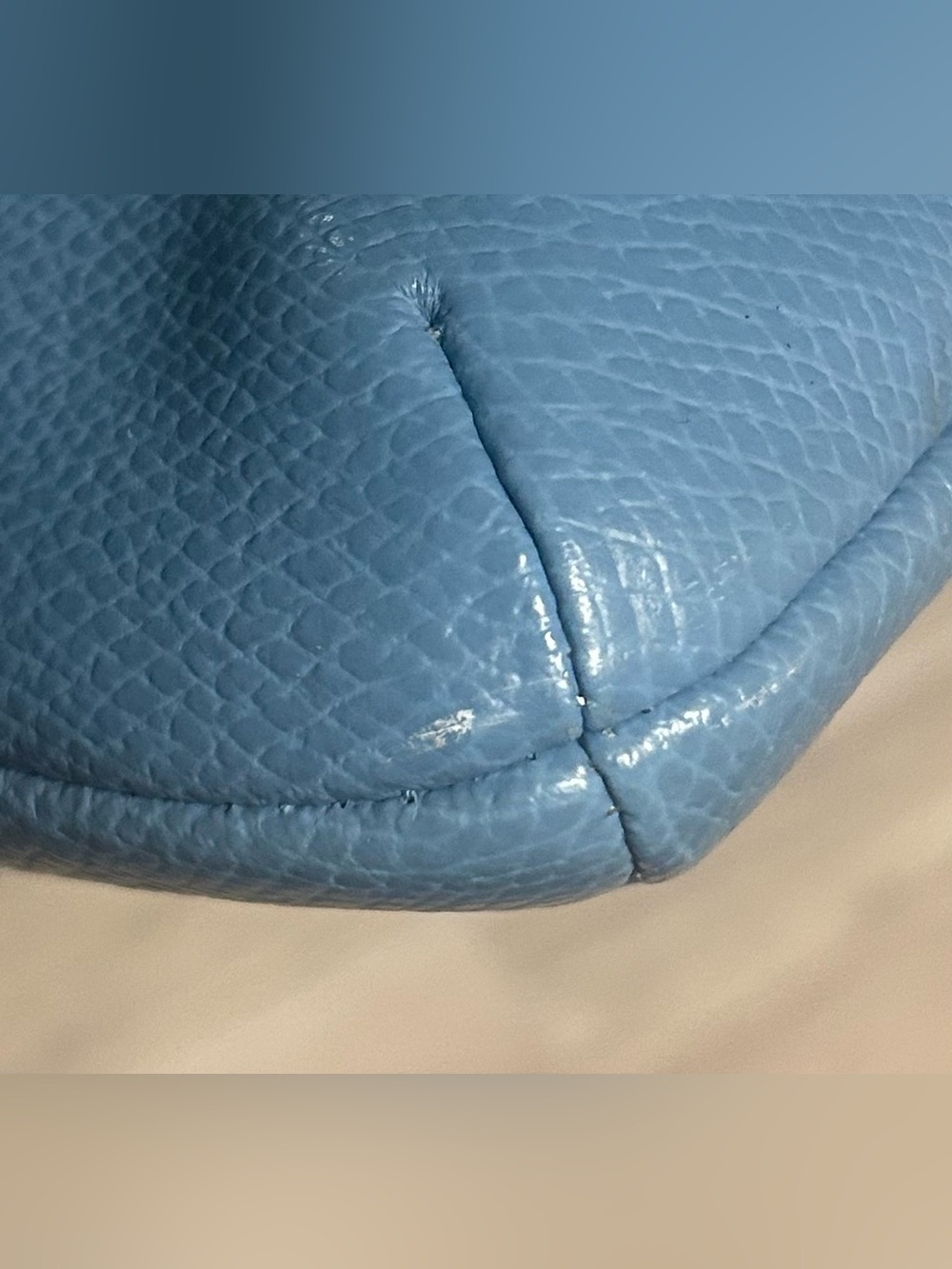 COACH East/West Pop Cornflower Blue Leather Crossbody Bag - Picture 15 of 15
